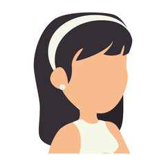 isolated cute upperbody wife icon vector illustration graphic design