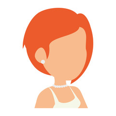 isolated cute upperbody wife icon vector illustration graphic design