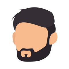 isolated cute husband face icon vector illustration graphic design