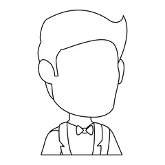 isolated cute husband upperbody icon vector illustration graphic design
