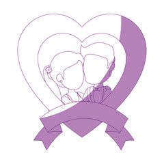 isolated newlywed couple banner icon vector illustration graphic design