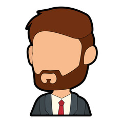 isolated cute husband upperbody icon vector illustration graphic design