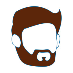 isolated cute husband face icon vector illustration graphic design