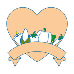isolated heart vegetables icon vector illustration graphic design