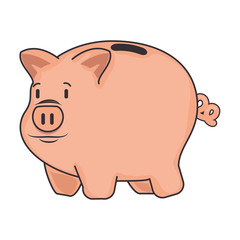 piggy bank icon over white background colorful design vector illustration