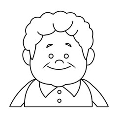 portrait happy grandfather man family person