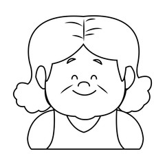 portrait of lovely grandmother old woman happy