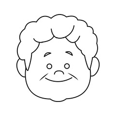 portrait of lovely grandmother old woman happy