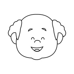 portrait happy grandfather man family person