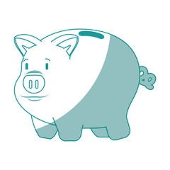 isolated piggy bank icon vector illustration graphic design