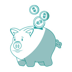 isolated piggy bank icon vector illustration graphic design