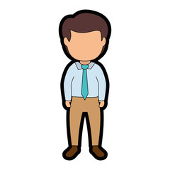 isolated office man standing icon vector illustration graphic design
