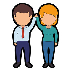Fototapeta premium isolated cute partners icon vector illustration graphic design