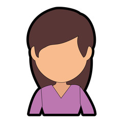 isolated cute businesswoman icon vector illustration graphic design