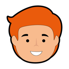 isolated cute man face icon vector illustration graphic design