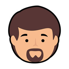 isolated cute man face icon vector illustration graphic design