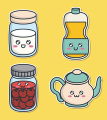 kawaii breakfast food design