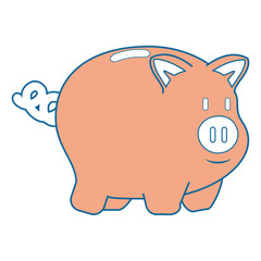 isolated piggy bank icon vector illustration graphic design