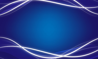 Blue modern abstract lines swoosh certificate - speed smooth wave border background. Vector illustration