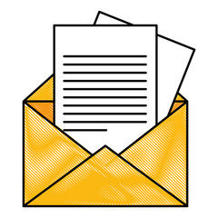 isolated open envelope icon vector illustration graphic design
