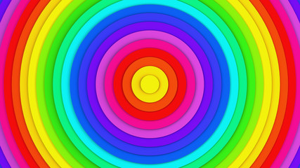 Fototapeta premium Colorful concentric lines abstract 3D rendering