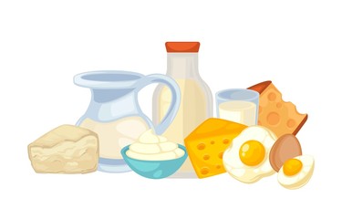 Delicious nutritious natural organic fresh food isolated illustration