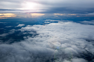 sky   View from airplane windows