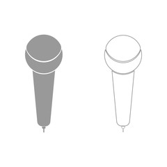 Microphone the grey set icon .