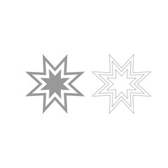 Trendy retro star the grey set icon .