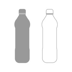 Water plastic bottle the grey set icon .