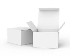 Blank paper box mockup