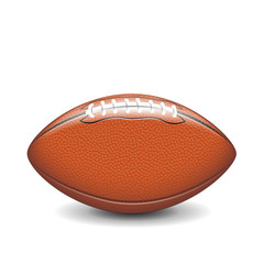 Rugby ball realistic vector illustration sport object
