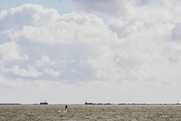The Baltic Sea large waves and wind boards