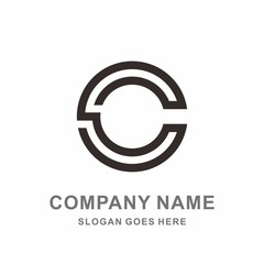 Fototapeta premium Monogram Letter C Geometric Infinity Circle Architecture Interior Construction Business Company Stock Vector Logo Design Template