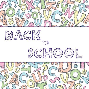 Back to school with letters pattern.