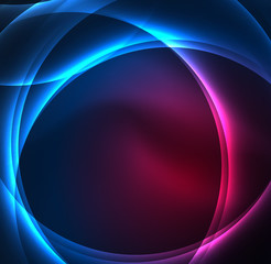 Glowing geometric shapes