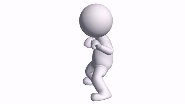 3D cartoon boxer character boxing martial arts,comics people fist punch fight.