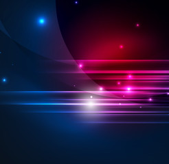 Glowing futuristic lines