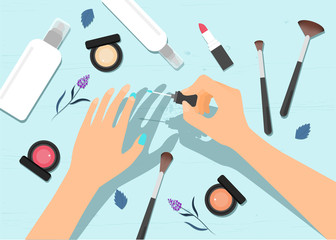 Beauty Top view illustration