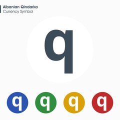 Albanian Qindarka sign icon.Money symbol. Vector illustration.