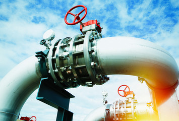 Industrial zone, Steel pipelines and valves