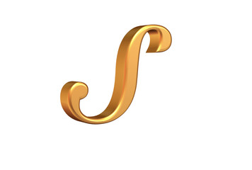 Fototapeta premium S 3D LETTER