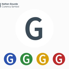 Haitian Gourde sign icon.Money symbol. Vector illustration.