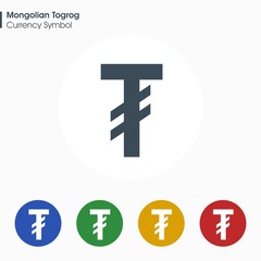 Mongolian Togrog sign icon.Money symbol. Vector illustration.