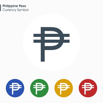 Philippine Peso sign icon.Money symbol. Vector illustration.