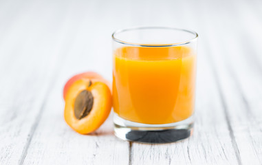 Apricot Juice (selective focus, close-up shot)