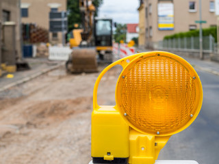Straßenbau Baustelle