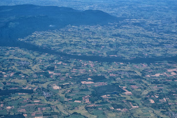 Fototapeta na wymiar Aerial view countryside in Thailand .