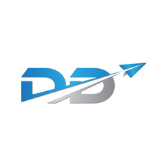 Fototapeta premium DD initial letter logo origami paper plane