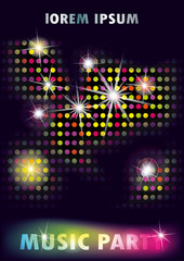 Vector Abstract Background for Banner, Poster, Brochure and Flyer for Eve, Party, Club and Celebration.